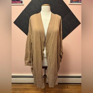 2 Ava & Viv Women's Tan & Black Open-Front Cardigans 2x